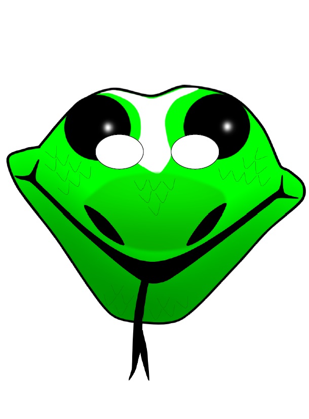 çocuklar için hazır kağıttan Yılan maskesi şablonu